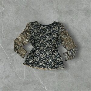 Gold Lace Black Top